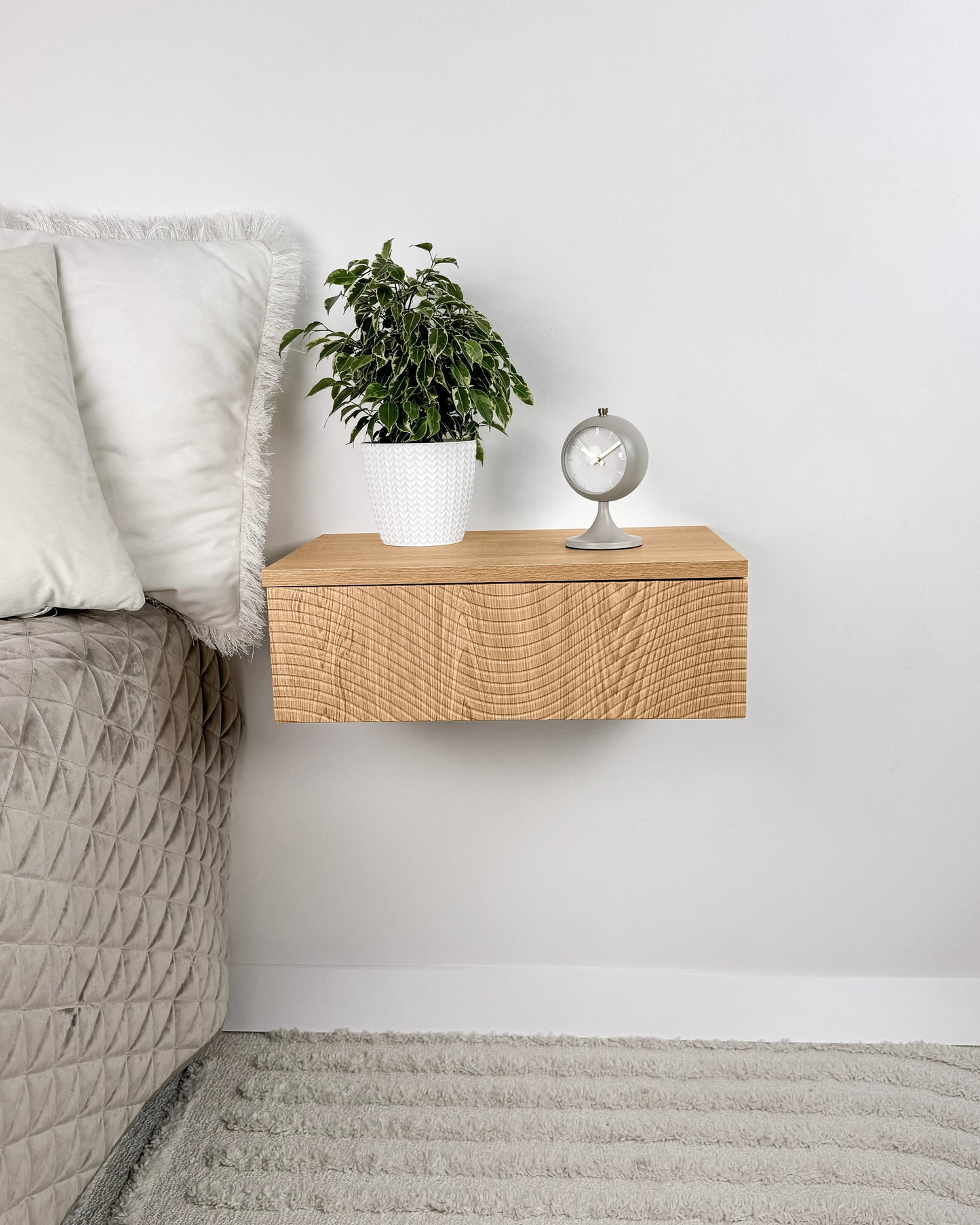Floating shelf with drawer Cute floating nightstand