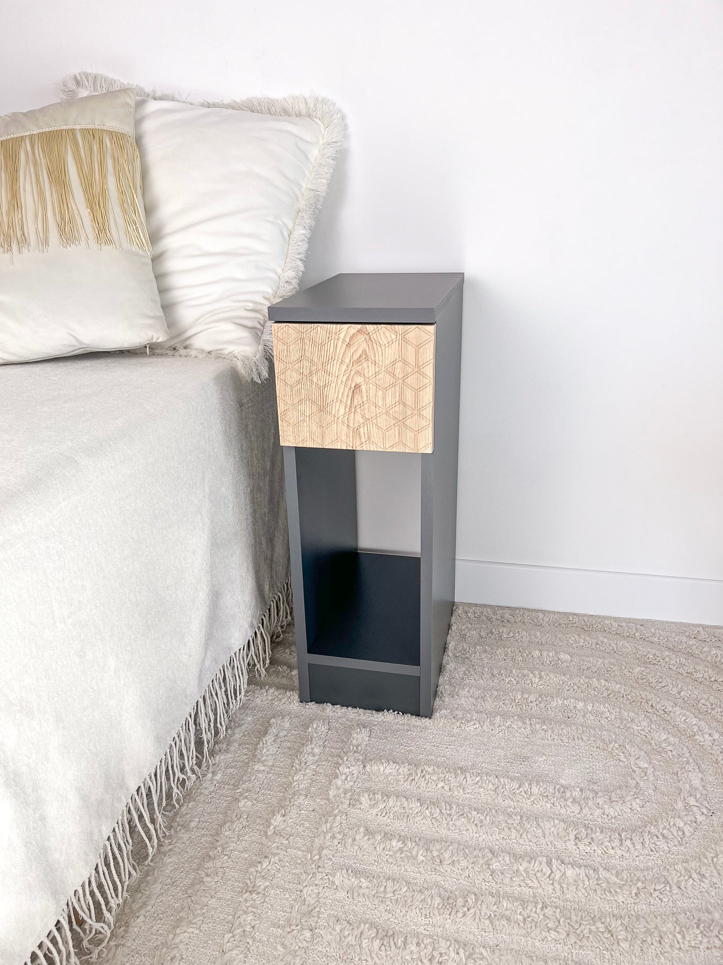 Small nightstand with storage Tall narrow dresser