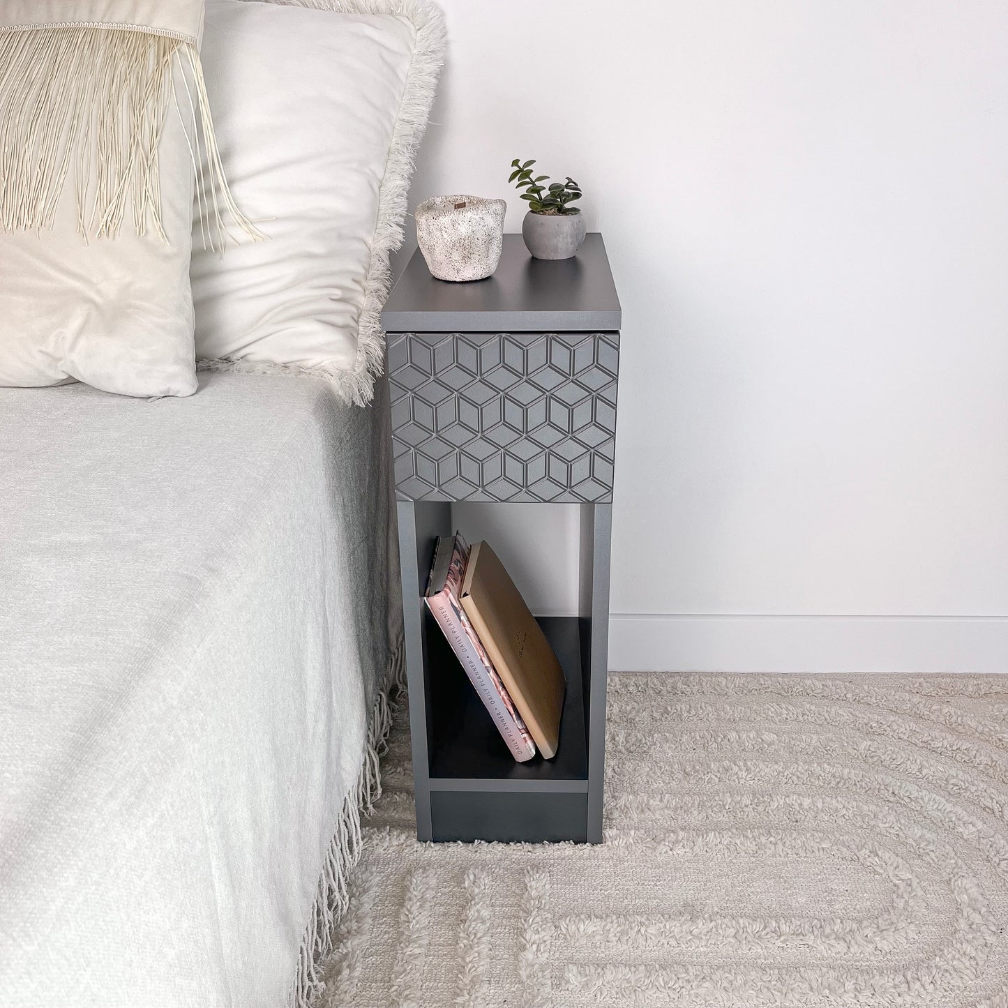 Small nightstand with storage Tall narrow dresser