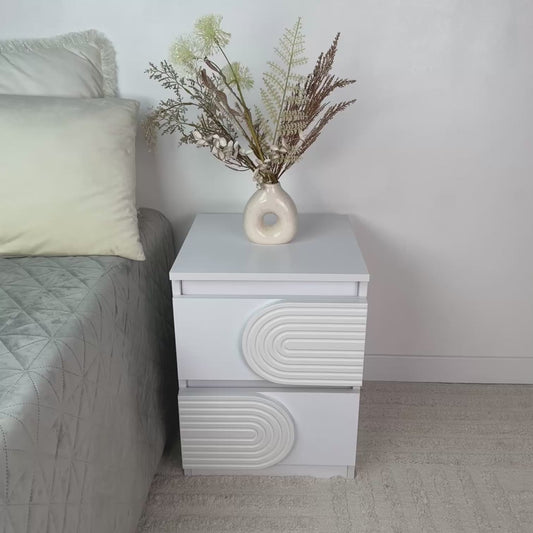 Night stand with storage Rustic bedside table